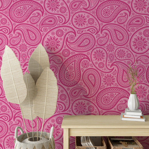 Papel de Parede Mandala Magenta