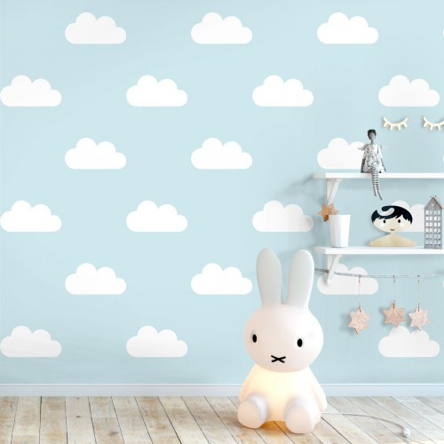 Papel de Parede para Quarto de Bebê Infantil Nuvens