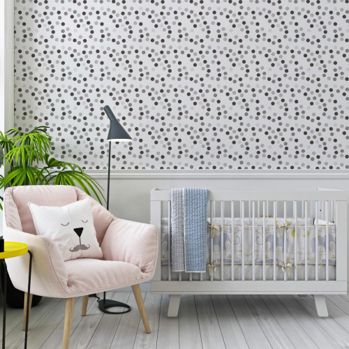 Papel de Parede Dots Cinza