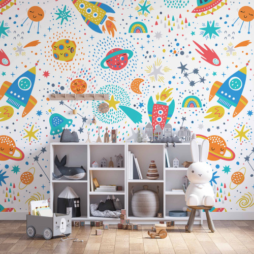 Painel Viagem pelo Universo Fundo Branco