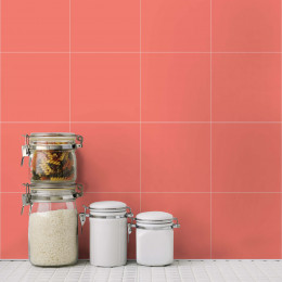 Adesivo Azulejo Color Block Salmão