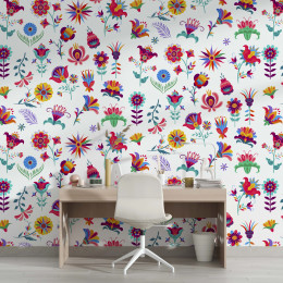 Painel Flores Viva México fundo branco