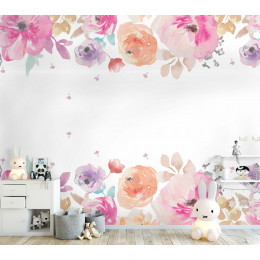 Painel Flores Aquarela Duplo