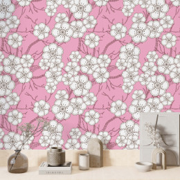 Papel de Parede Floral Blossom Rosa