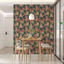 Papel de Parede Floral Honolulu Marrom