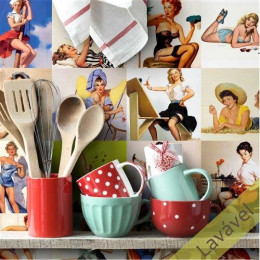 Adesivo Azulejo Pin Up