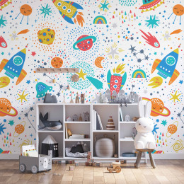 Painel Viagem pelo Universo Fundo Branco