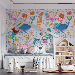 Painel Segredo da Baleia Fundo Branco