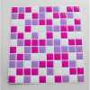Placa de Pastilha Adesiva Resinada Lilás, Rosa e Branco - 28,5cm x 31cm - 2
