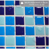 Placa de Pastilha Adesiva Resinada Tons de Azul - 28,5cm x 31cm - 1
