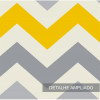 Papel de Parede Chevron Cinza e Amarelo - 3