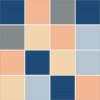 Adesivo Azulejo Color Block Azul/Pêssego - 1