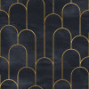 Papel de Parede Elegance fundo escuro efeito dourado Horizontal COM laminação Protetora - 1