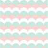 Papel de Parede Infantil Escama Verde Água e Rosa - 4