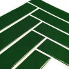 Placa de Pastilha Adesiva Resinada Espinha de Peixe Verde Esmeralda - 30cm x 30cm - 3