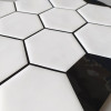 Placa de Pastilha Adesiva Resinada Hexagonal Max Branco - 30cm x 30cm - 8