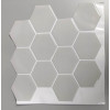 Placa de Pastilha Adesiva Resinada Hexagonal Max Cinza - 30cm x 30cm - 1