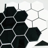 Placa de Pastilha Adesiva Resinada Hexagonal Max Preto - 30cm x 30cm - 5