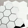 Placa de Pastilha Adesiva Resinada Hexagonal Max Branco - 30cm x 30cm - 2