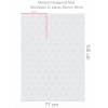 Placa de Pastilha Adesiva Resinada Hexagonal Max Preto - 30cm x 30cm - 7