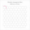 Placa de Pastilha Adesiva Resinada Hexagonal Mini Royal metalizada - 28,5cm x 27cm - 6