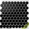 Placa de Pastilha Adesiva Resinada Hexagonal Mini Black - 28,5cm x 27cm - 4