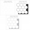 Placa de Pastilha Adesiva Resinada Hexagonal Max Branco - 30cm x 30cm - 10