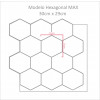 Placa de Pastilha Adesiva Resinada Hexagonal Max Branco - 30cm x 30cm - 9