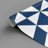 Papel de Parede Geométrico Luma Classic Blue em Rolo COM laminação Protetora - 2