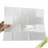Placa de Pastilha Adesiva Resinada Metrô White fundo branco - 26cm x 30cm - 3