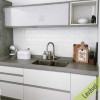 Placa de Pastilha Adesiva Resinada Metrô White fundo branco - 26cm x 30cm - 2