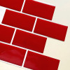 Placa de Pastilha Adesiva Resinada Metrô Red - 26cm x 30cm - 2