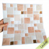Placa de Pastilha Adesiva Resinada Mosaico Pedra Rose, Branco e Dourado - 28,5cm x 31cm - 1
