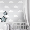 Papel de Parede Infantil Nuvens Fundo Cinza - 4