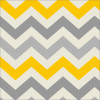 Papel de Parede Chevron Cinza e Amarelo - 1