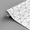 Papel de Parede Conexão Fundo Branco com Preto - 3