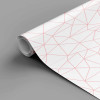 Papel de Parede Conexão Fundo Branco com Rosa - 4