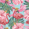 Papel de Parede Flamingo Tropical - 1