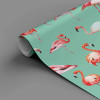 Papel de Parede Flamingo Fundo Turquesa - 3