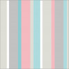 Papel de Parede Listras Rosa com Turquesa - 1