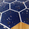 Placa de Pastilha Adesiva Resinada Hexagonal Max Granilite Azul- 30cm x 30cm - 4