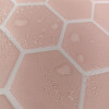 Placa de Pastilha Adesiva Resinada Hexagonal Rose - 30cm x 30cm - 1