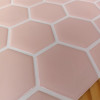 Placa de Pastilha Adesiva Resinada Hexagonal Rose - 30cm x 30cm - 4