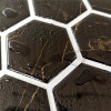 Placa de Pastilha Adesiva Resinada Hexagonal Serra Dourada - 30cm x 30cm - 1