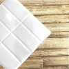 Placa de Pastilha Adesiva Resinada Linear Branco - 30cm x 30cm - 3