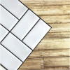 Placa de Pastilha Adesiva Resinada Patch Branco - 30cm x 30cm - 5