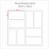 Placa de Pastilha Adesiva Resinada Patch Cinza Claro - 30cm x 30cm - 2