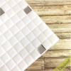 Placa de Pastilha Adesiva Resinada Branco e Prata - 29,5cm x 30cm - 3