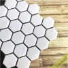 Placa de Pastilha Adesiva Resinada Hexagonal Branco - 30cm x 30cm - 4