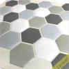 Placa de Pastilha Adesiva Resinada Hexagonal Fendi - 30cm x 30cm - 2